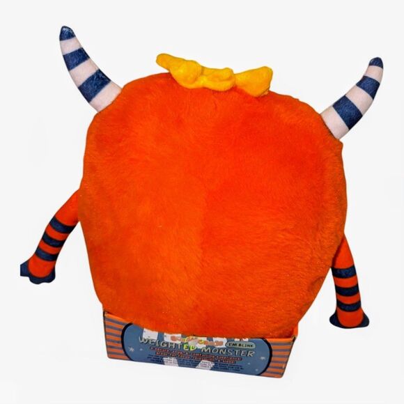 Blink Weighted Monster Plush Beastie Buds 2.2 lbs NWT Halloween Orange Cyclops - Picture 2 of 7